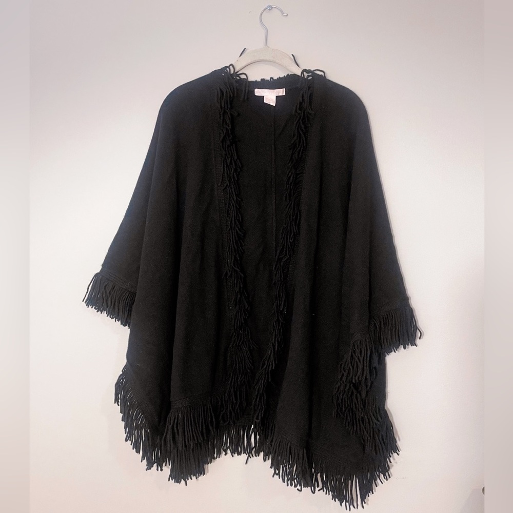 Black Cashmere Wrap Cashmere Project 100% Cashmere Black Fringe Wrap
